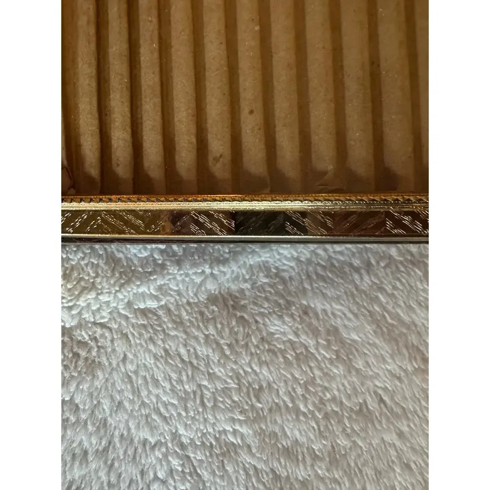 Brass trifold picture frame